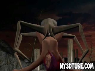 3d رسوم متحركة deity الحصول على مارس الجنس بواسطة ل أجنبي عنكبوت