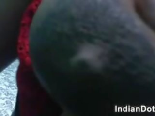 Pekné indické kočka milks ju prsníky