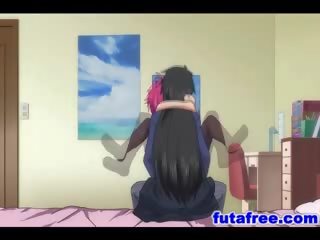 Pretty Futagirl Fucking Hard A mademoiselle On Bed